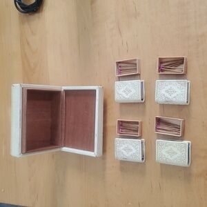 Match Box Antique Little  Leather Book Shaped Matchbox By LONDON HARNESS